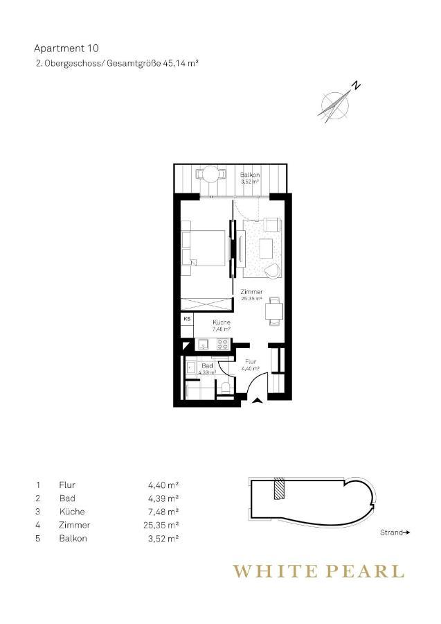 White Pearl Apartment 2.10 Тиммендорфер-Штранд Экстерьер фото